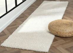 Clearance BADER Traumhaft flauschige Brücken und Teppiche in Shaggy-Qualität CREME