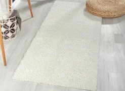 Clearance BADER Traumhaft flauschige Brücken und Teppiche in Shaggy-Qualität CREME