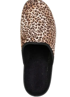 Best BADER Trendige Damen-Hausschuhe, im Leo-Look BRAUN