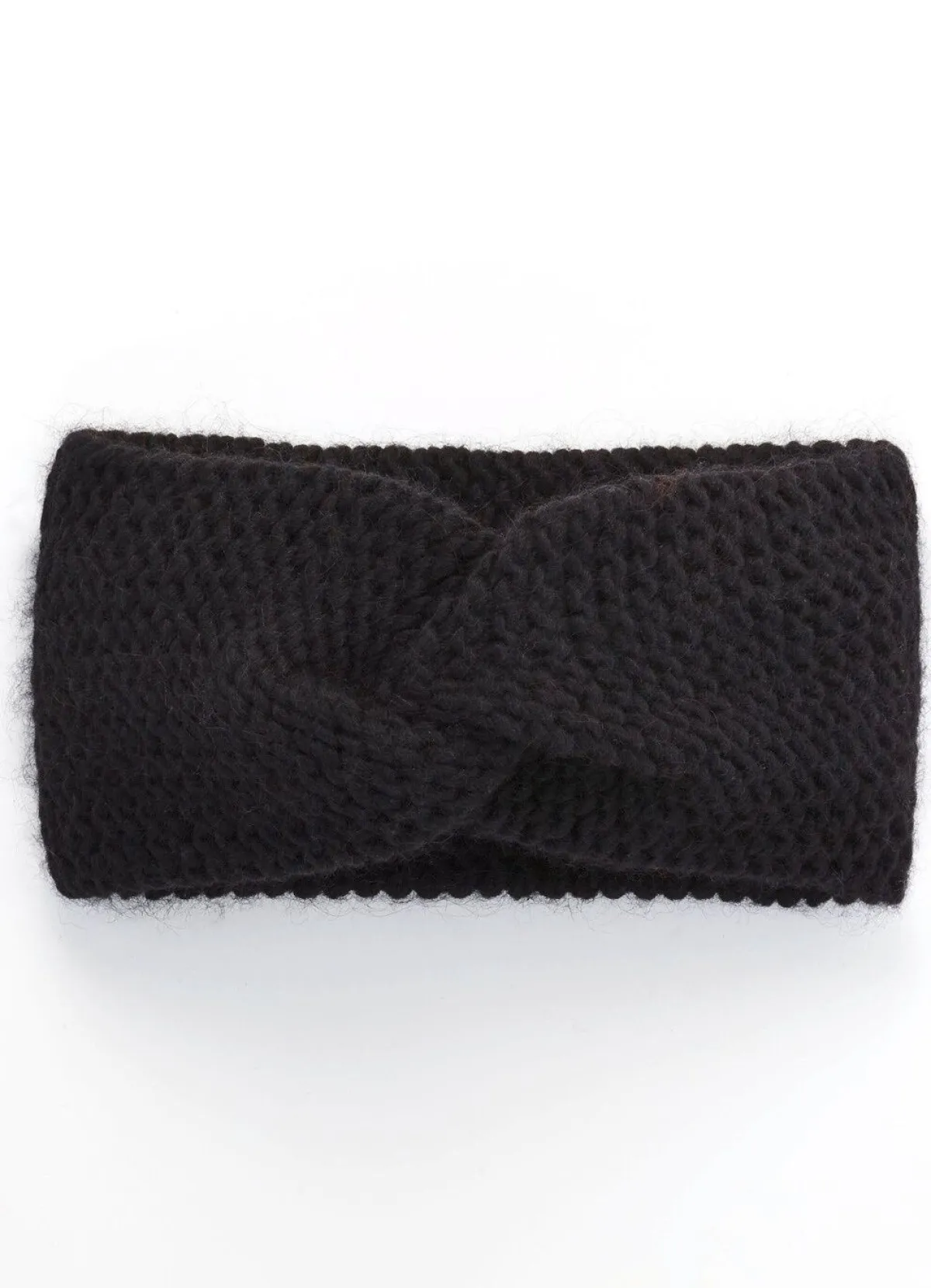 Hot BADER Trendiges Damen-Stirnband, aus Strick SCHWARZ