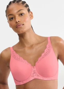 Best BADER Triumph Amourette Minimzer-Bügel-BH mit Elastikspitze FLAMINGO