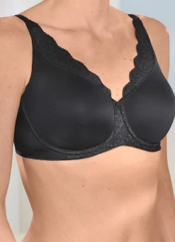 Best BADER Triumph Amourette Minimzer-Bügel-BH mit Elastikspitze SCHWARZ