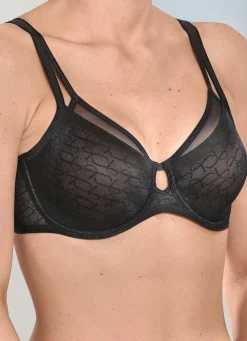 Sale BADER Triumph Signature Sheer-Minimizer-Bügel-BH mit vorgeformten Cups SCHWARZ