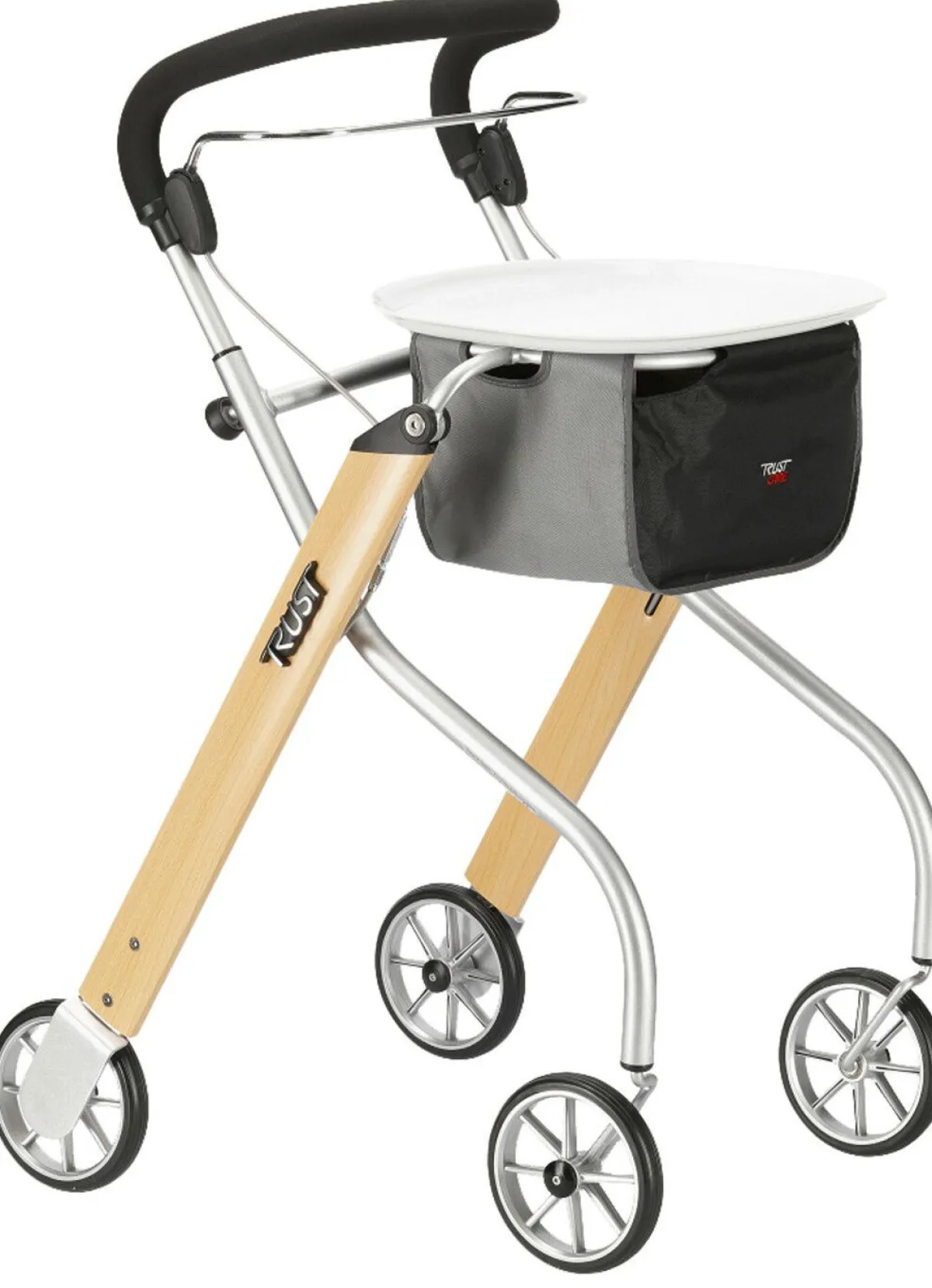 BADER Trust Care Russka Indoor Rollator Let's Go NATUR-SILBER