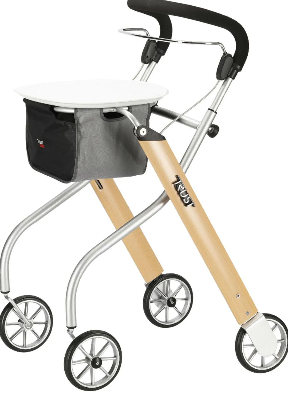 BADER Trust Care Russka Indoor Rollator Let's Go NATUR-SILBER