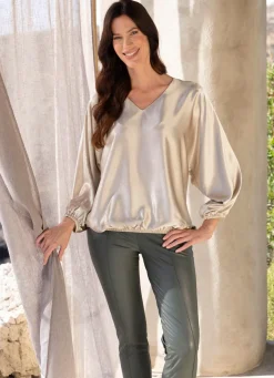 Sale BADER Tunika mit Fledermausärmeln GOLD