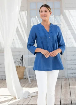 Sale BADER Tunika mit Schmuckknöpfen JEANSBLAU