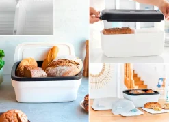 Clearance Tupperware BreadSmart Brotbehälter WEISS-SCHWARZ