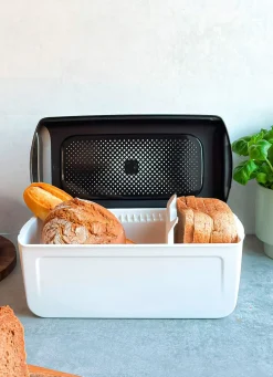 Clearance Tupperware BreadSmart Brotbehälter WEISS-SCHWARZ