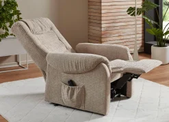 Outlet BADER TV-Sessel auf Rollen GRAU-BRAUN