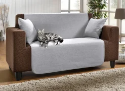 Sale BADER Unempfindliche Sessel-,Couch- und Armlehnenschoner aus Chenille SILBER