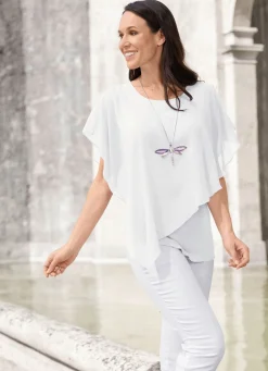 Outlet BADER Unifarbene Poncho-Tunika ECRU