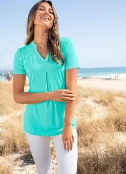 Online BADER Unifarbene Shirt-Tunika MINT