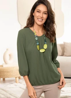 Hot BADER Unifarbene Tunika KHAKI