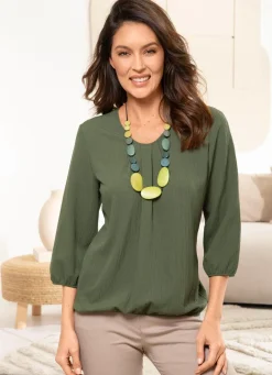 Hot BADER Unifarbene Tunika KHAKI