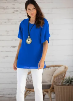 Sale BADER Unifarbene Tunika ROYALBLAU