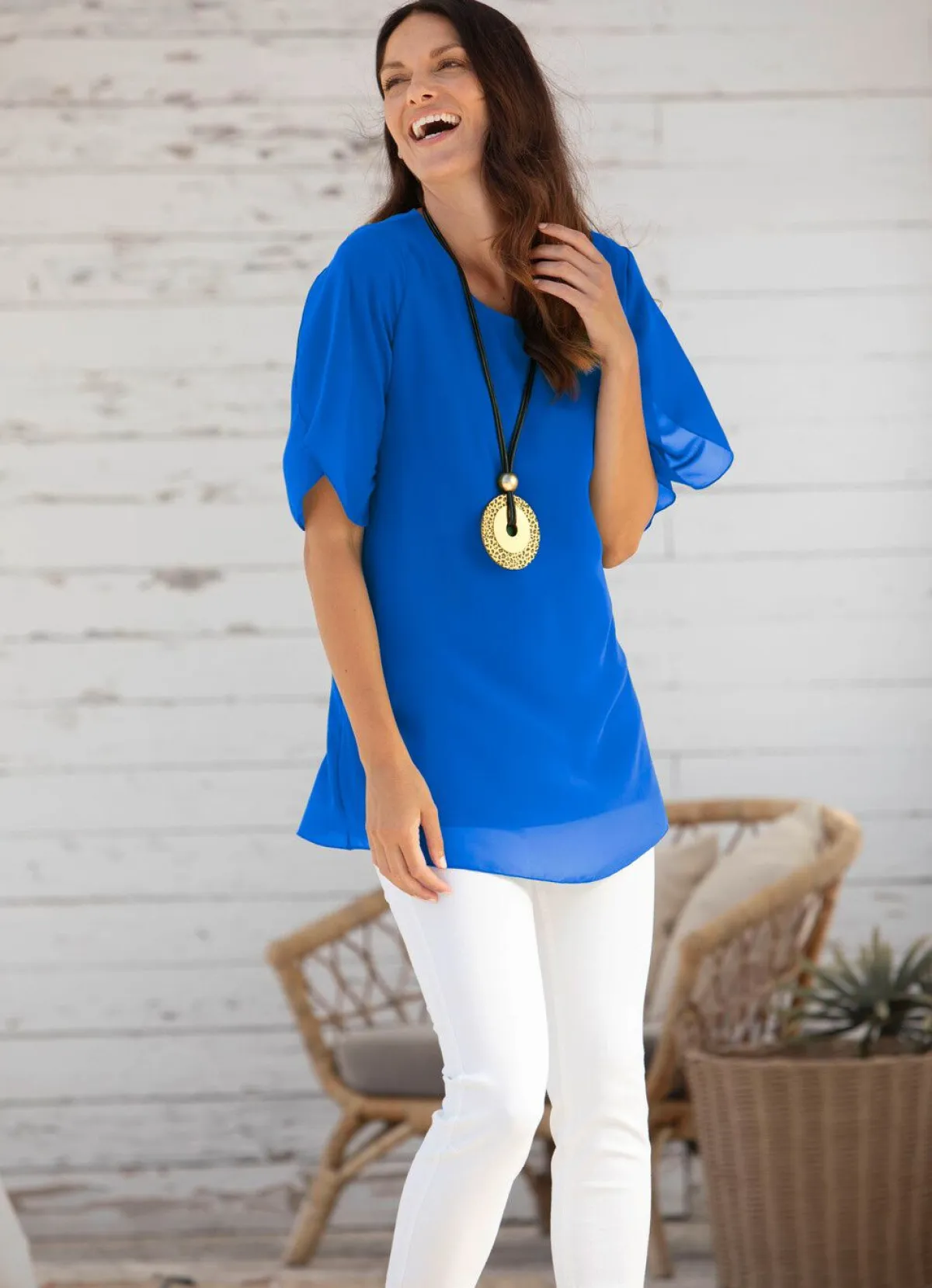 Sale BADER Unifarbene Tunika ROYALBLAU