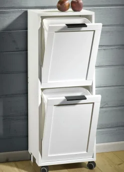 Outlet BADER Universalschrank mit Mülltrennsystem WEISS