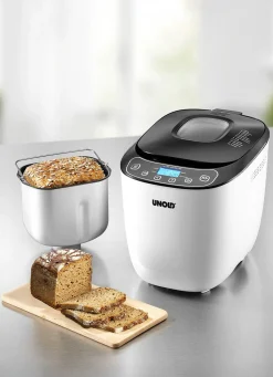 UNOLD Brotbackautomat für Brot wie frisch vom Bäcker WEISS/SCHWARZ