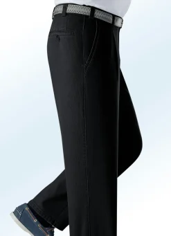 New BADER Unterbauch-Jeans mit Gürtel in 2 Farben SCHWARZ