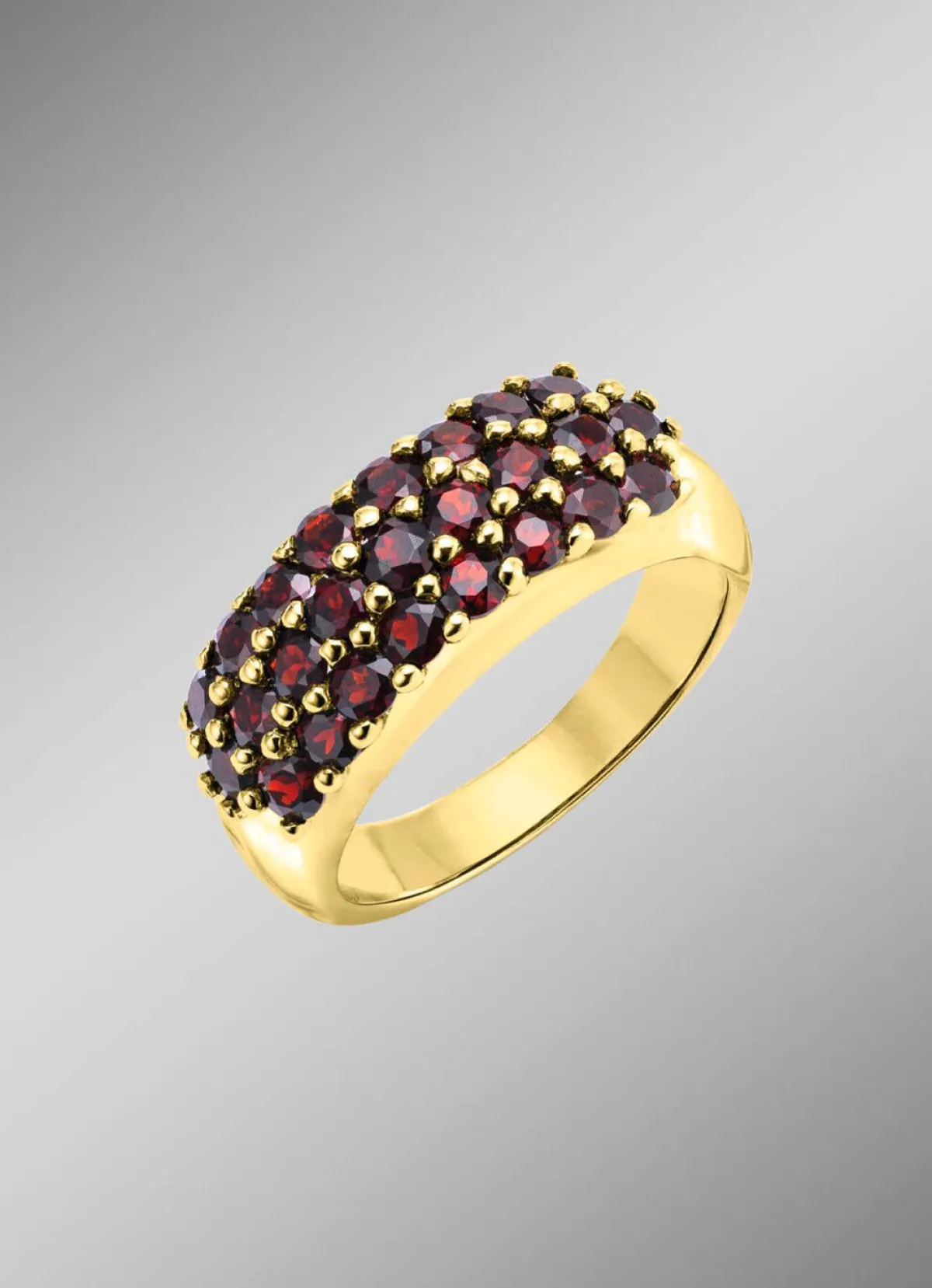 Best BADER Vergoldeter Damenring mit Granat