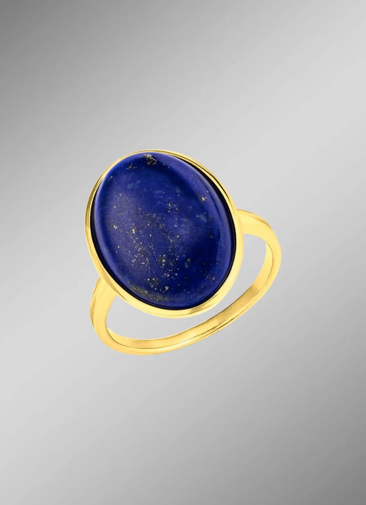 Hot BADER Vergoldeter Damenring mit Lapislazuli