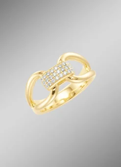 Clearance BADER Vergoldeter Damenring mit Zirkonia