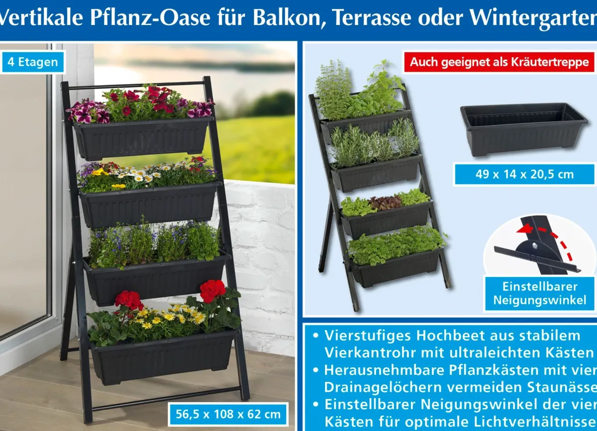 New BADER Vertikales Hochbeet schwarz