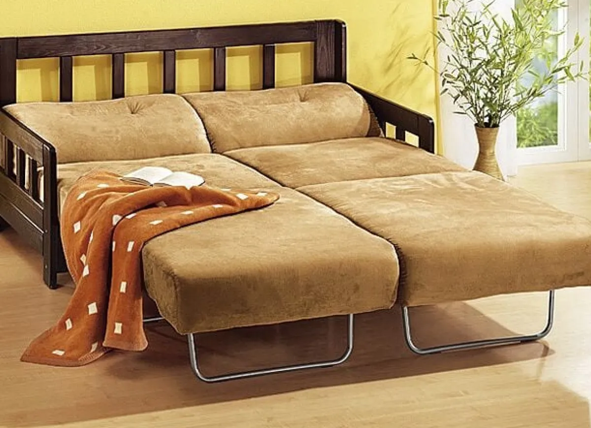 Best BADER Verwandlungssofa aus massiver Kiefer BEIGE