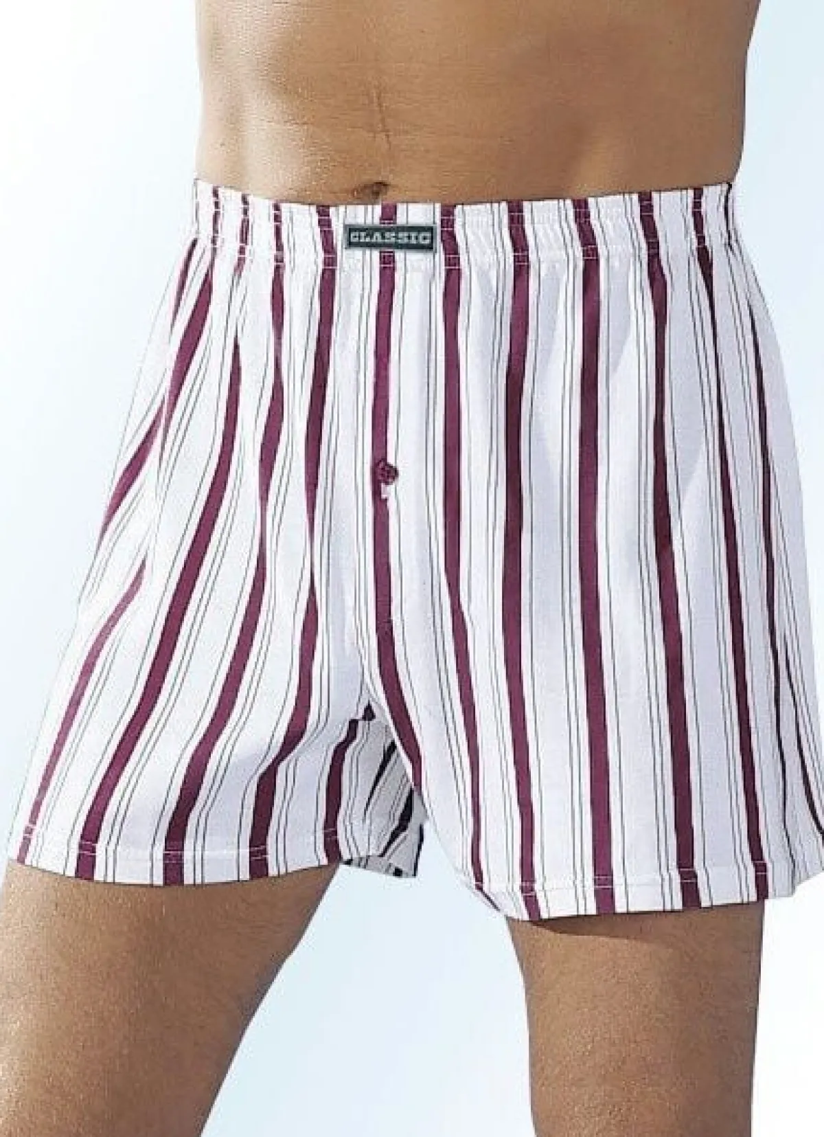 Clearance BADER Viererpack Boxershorts, bunt gestreift 2X WEISS-BORDEAUX, 1X WEISS-SMARAGD, 1X WEISS-NAVY