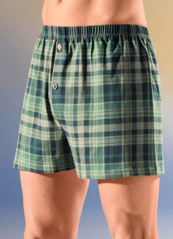 Online BADER Viererpack Boxershorts mit Dehnbund 2X GRÜN-MARINE, 2X MARINE-GRÜN