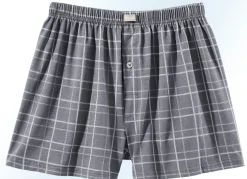 Online BADER Viererpack Boxershorts mit Eingriff, kariert 2X MARINE-BUNT, 2X GRAFIT-BUNT