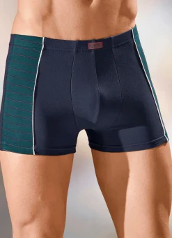 Clearance BADER Viererpack Pants aus Feinjersey, mit Dehnbund 1X BORDEAUX-MARINE-BUNT, 1X UNI BORDEAUX, 1X MARINE-RAUCHBLAU-BUNT, 1X UNI MARINE