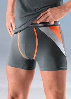 BADER Viererpack Pants mit farbigen Einsätzen 2X GRAFIT-BUNT, 2X NAVY-BUNT