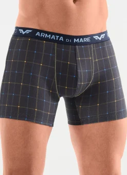 Online Armata di Mare Viererpack Pants mit Karodessin 4X ANTHRAZIT-BLAU-GELB