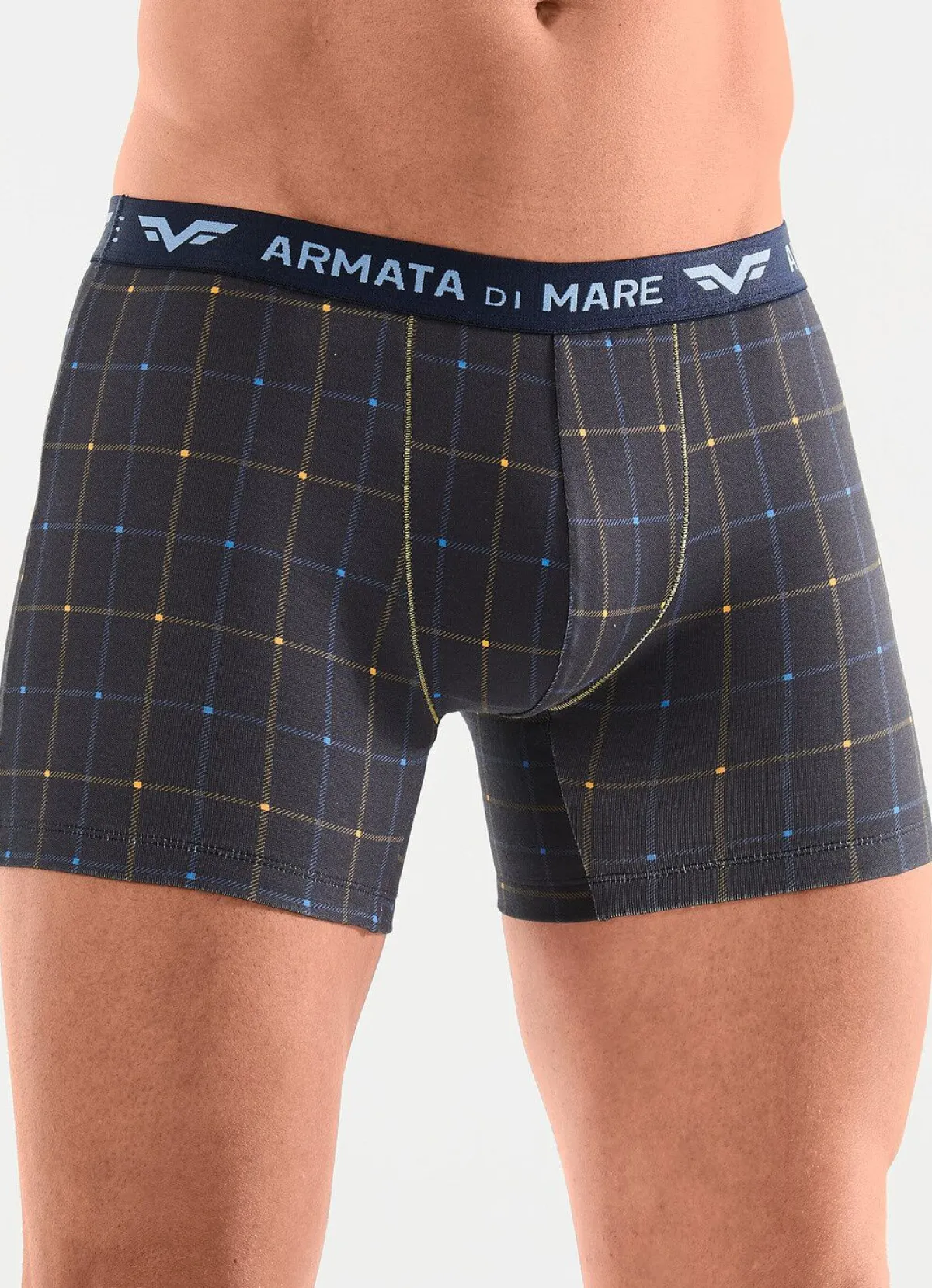 Online Armata di Mare Viererpack Pants mit Karodessin 4X ANTHRAZIT-BLAU-GELB