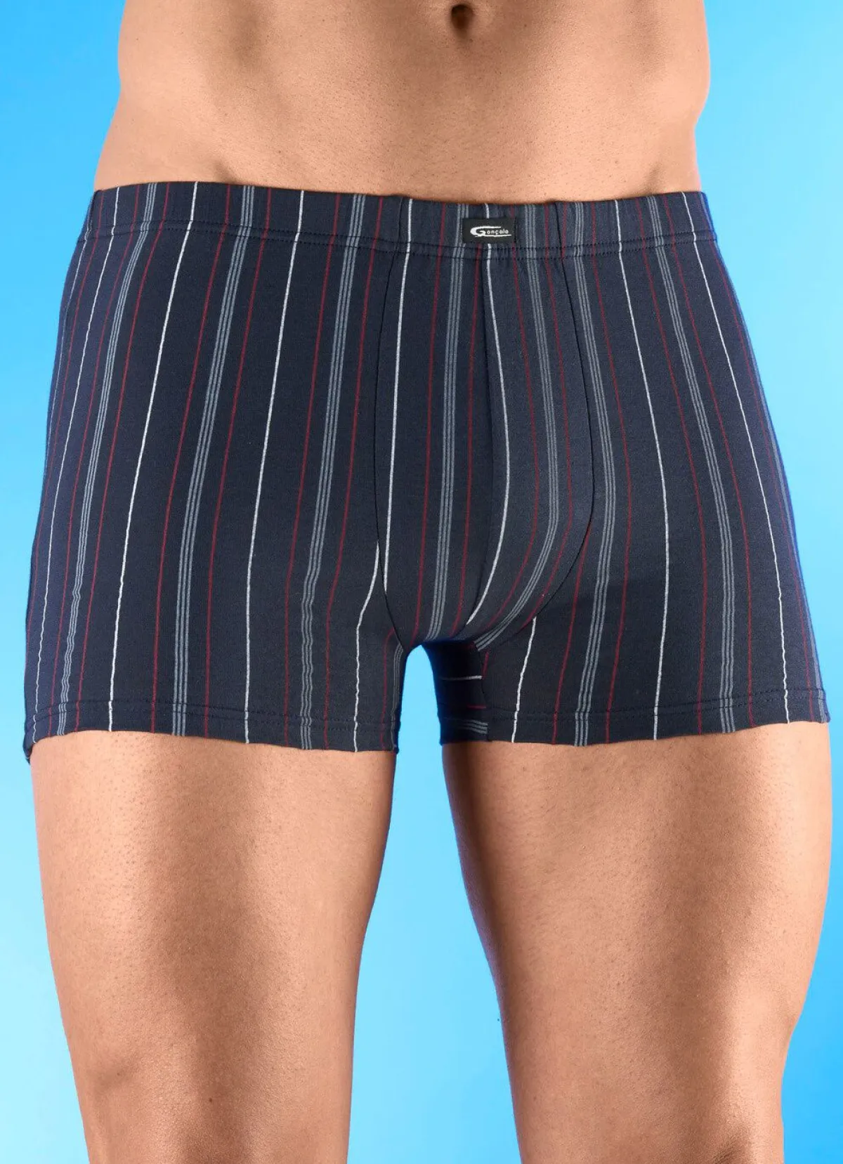 Clearance BADER Viererpack Pants mit Streifendessin 4X NAVY-BORDEAUX-WEISS