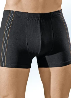 Online BADER Viererpack Pants, uni mit seitlichen Kontrasten 2X SCHWARZ-MANDARINE-STAHLBLAU, 2X SCHWARZ-ROT-ECRU