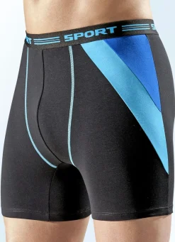 Outlet BADER Viererpack Pants, uni mit Einsätzen und Ziernähten 2X SCHWARZ, 2X MARINE