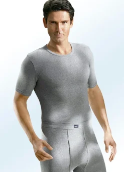 Best BADER Viererpack Schlupfjacken aus Feinripp 2X STEINGRAU MELIERT, 2X JEANSBLAU MELIERT