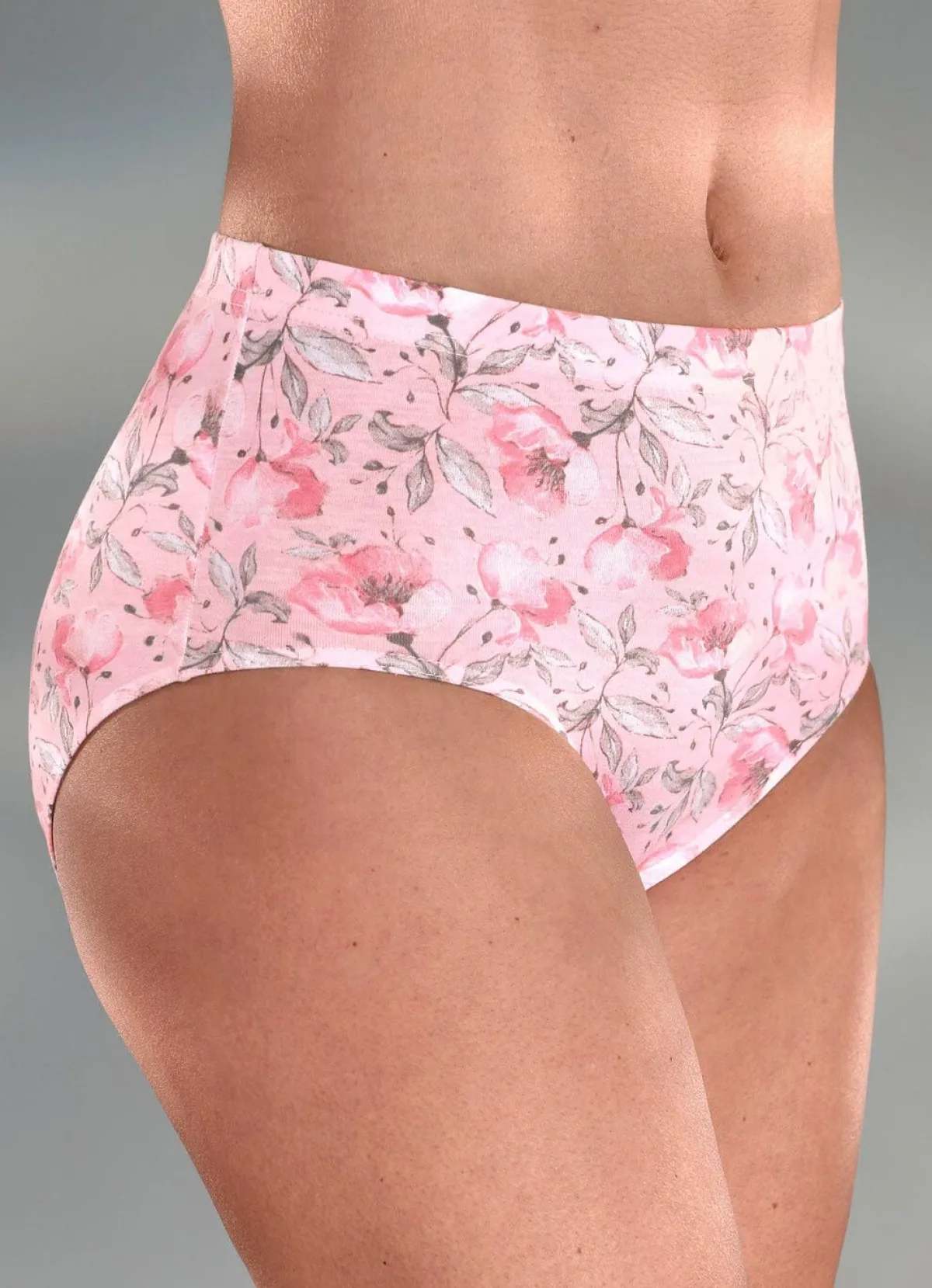 Outlet MONAMI Viererpack Slip mit Floraldruck ROSÉ-BUNT