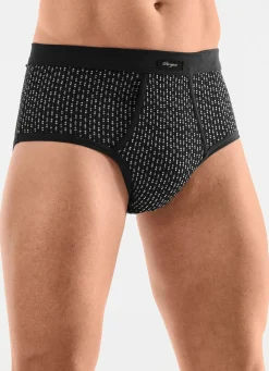 Outlet GLEYMOR Viererpack Slips mit Eingriff aus Feinjersey 2X SCHWARZ-BUNT, 2X UNI SCHWARZ