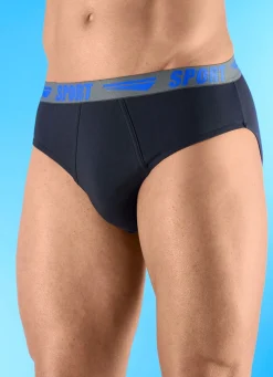 Sale BADER Viererpack Slips mit Elastikbund 2X NAVY, 2X ROYALBLAU