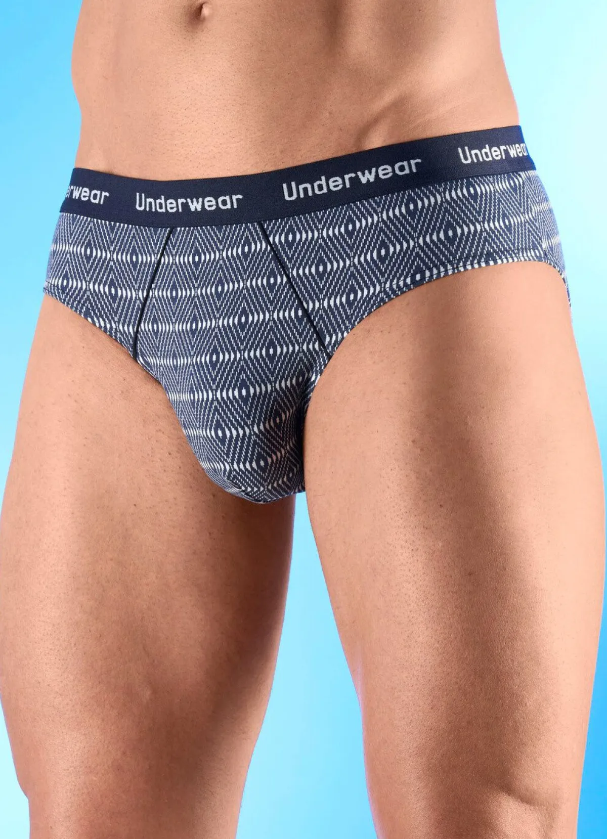 brio Viererpack Slips mit Elastikbund 2X NAVY-WEISS, 2X UNI NAVY