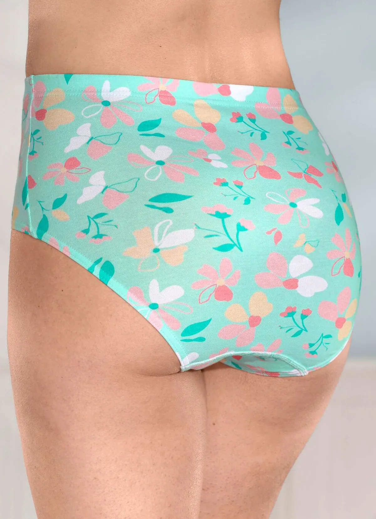Online MONAMI Viererpack Slips mit farbharmonischem Floraldessin MINT-BUNT