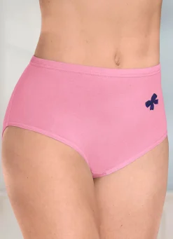 BADER Viererpack Slips mit Gummizug im Bund 1X TÜRKIS, 1X ROSA, 1X GELB, 1X WEISS