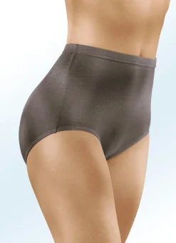 BADER Viererpack Slips mit Gummizug im Bund 2X TAUPE, 2X RAUCHBLAU