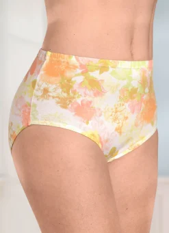 New BADER Viererpack Slips mit Gummizug im Bund WEISS-ORANGE-GELB-GRÜN