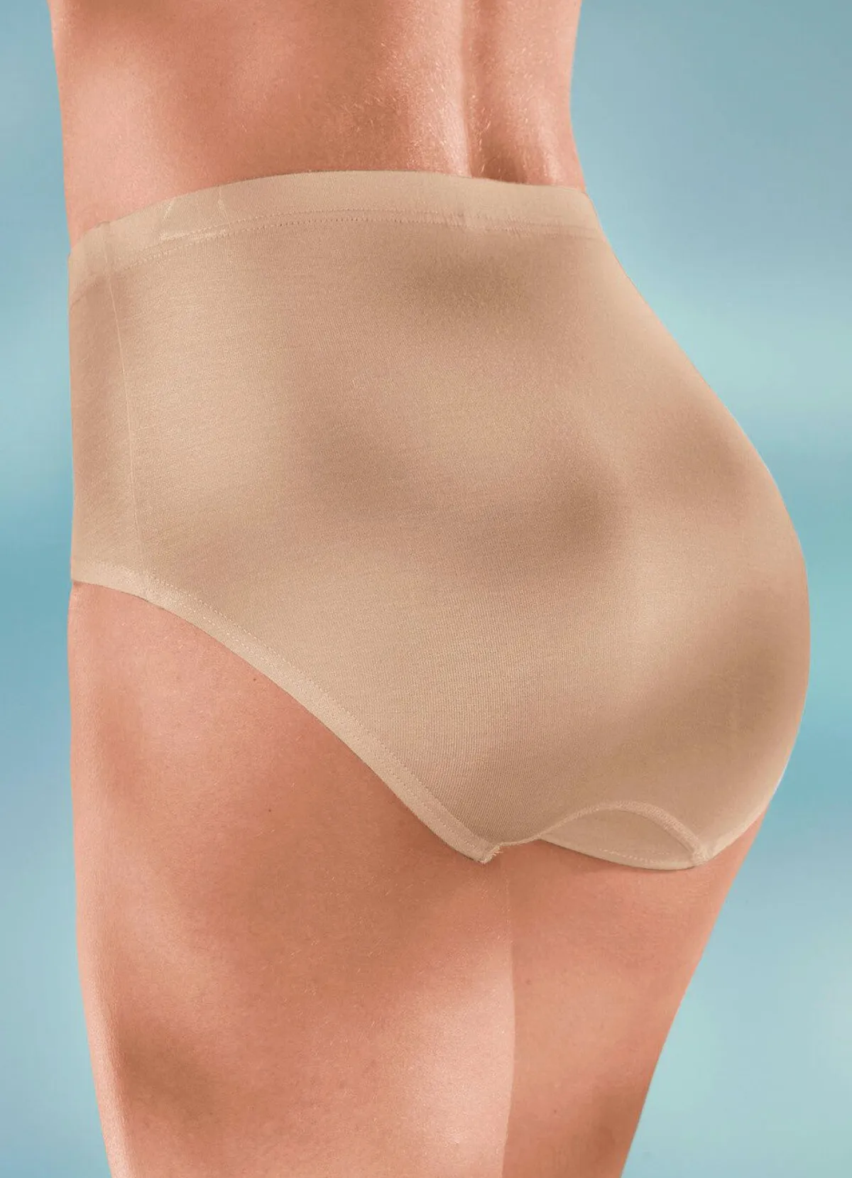 Best BADER Viererpack Slips mit Gummizug 2X BEIGE, 2X SCHWARZ