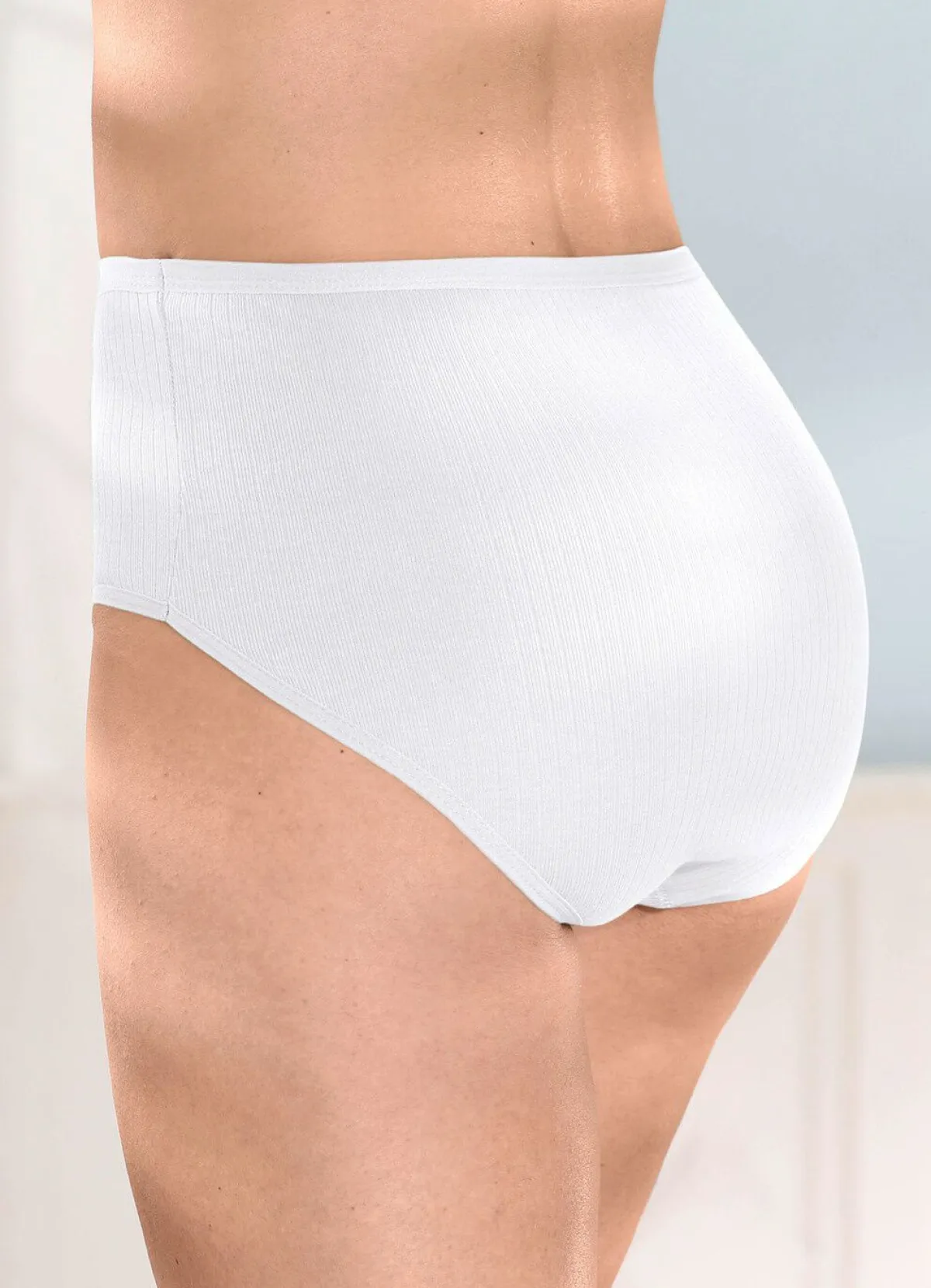 Best BADER Viererpack Slips mit Rippenstruktur 2X GRÜN, 2X WEISS